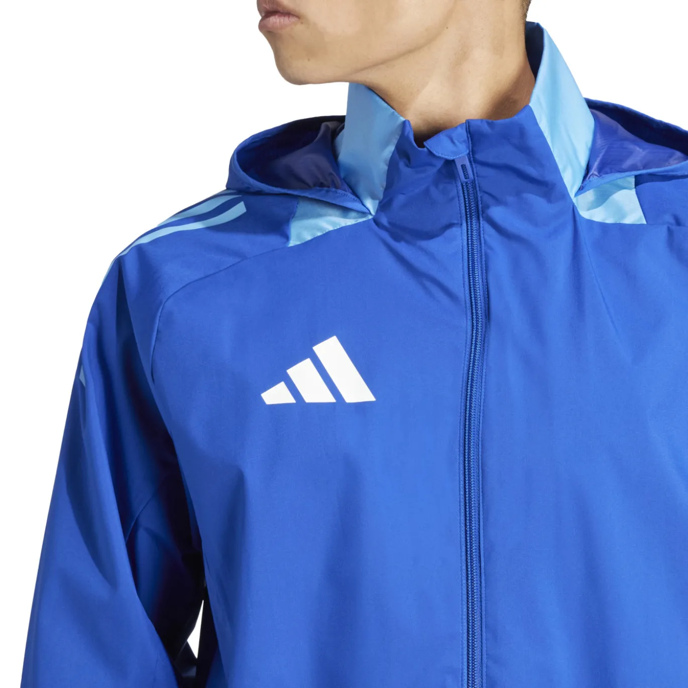 adidas Tiro 24 Competition Allweather Jas Blauw Lichtblauw