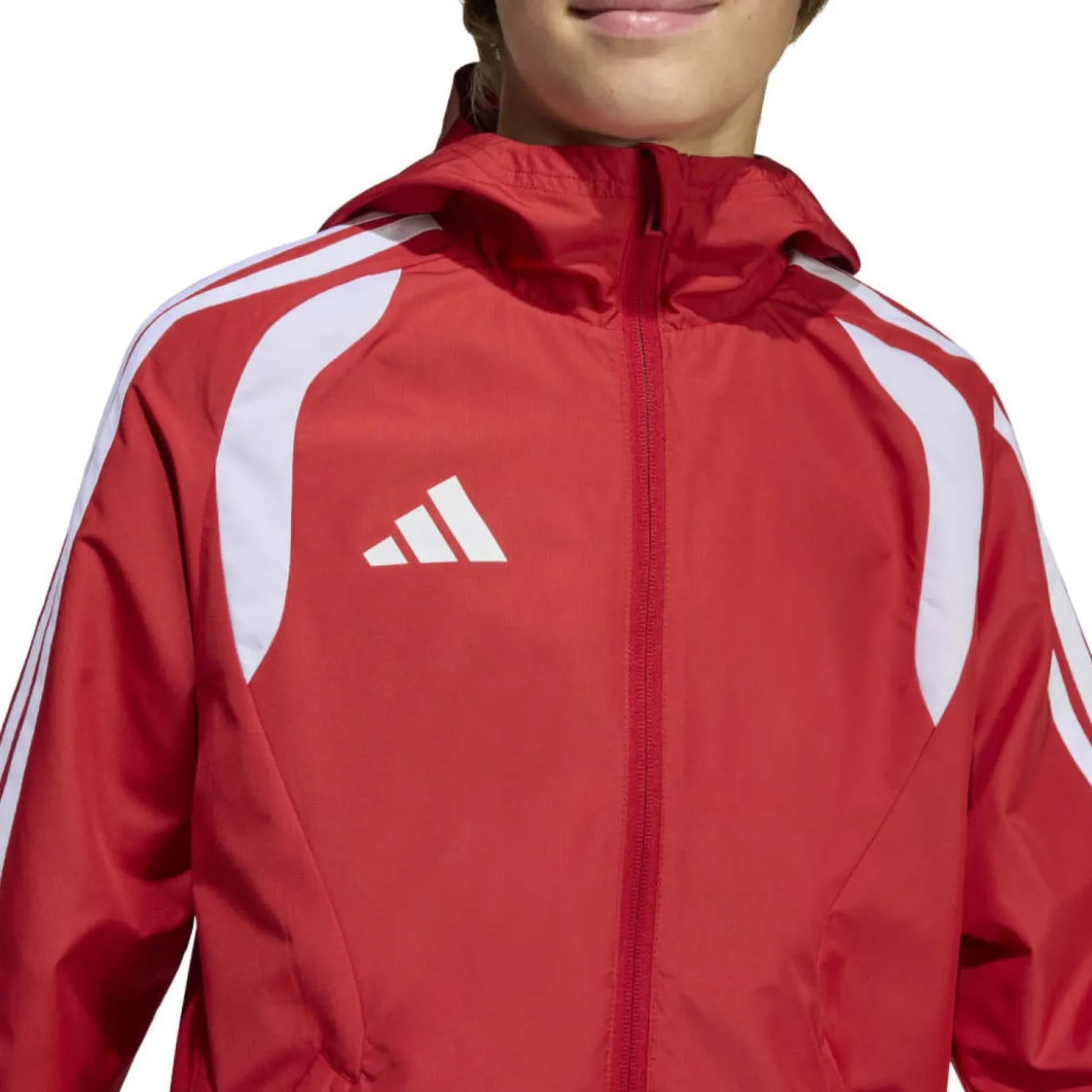 adidas Tiro 26 Competition Allweather Jack Kids Rood Wit