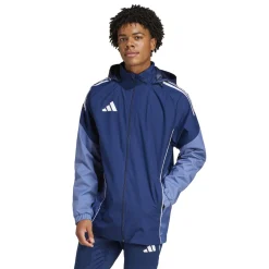 adidas Tiro 25 Competition Allweather Jack Donkerblauw Lichtblauw
