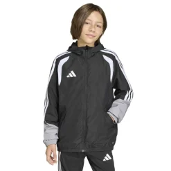 adidas Tiro 26 Competition Allweather Jack Kids Zwart Grijs