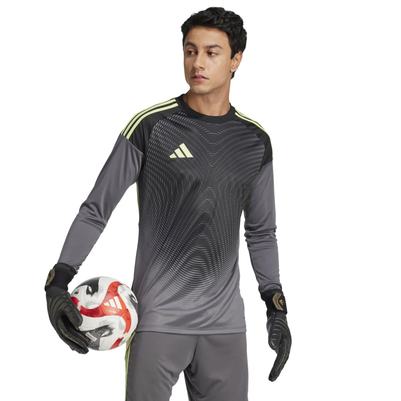 adidas Tiro 25 Competition Keepersshirt Lange Mouwen Grijs Zwart Lichtgroen