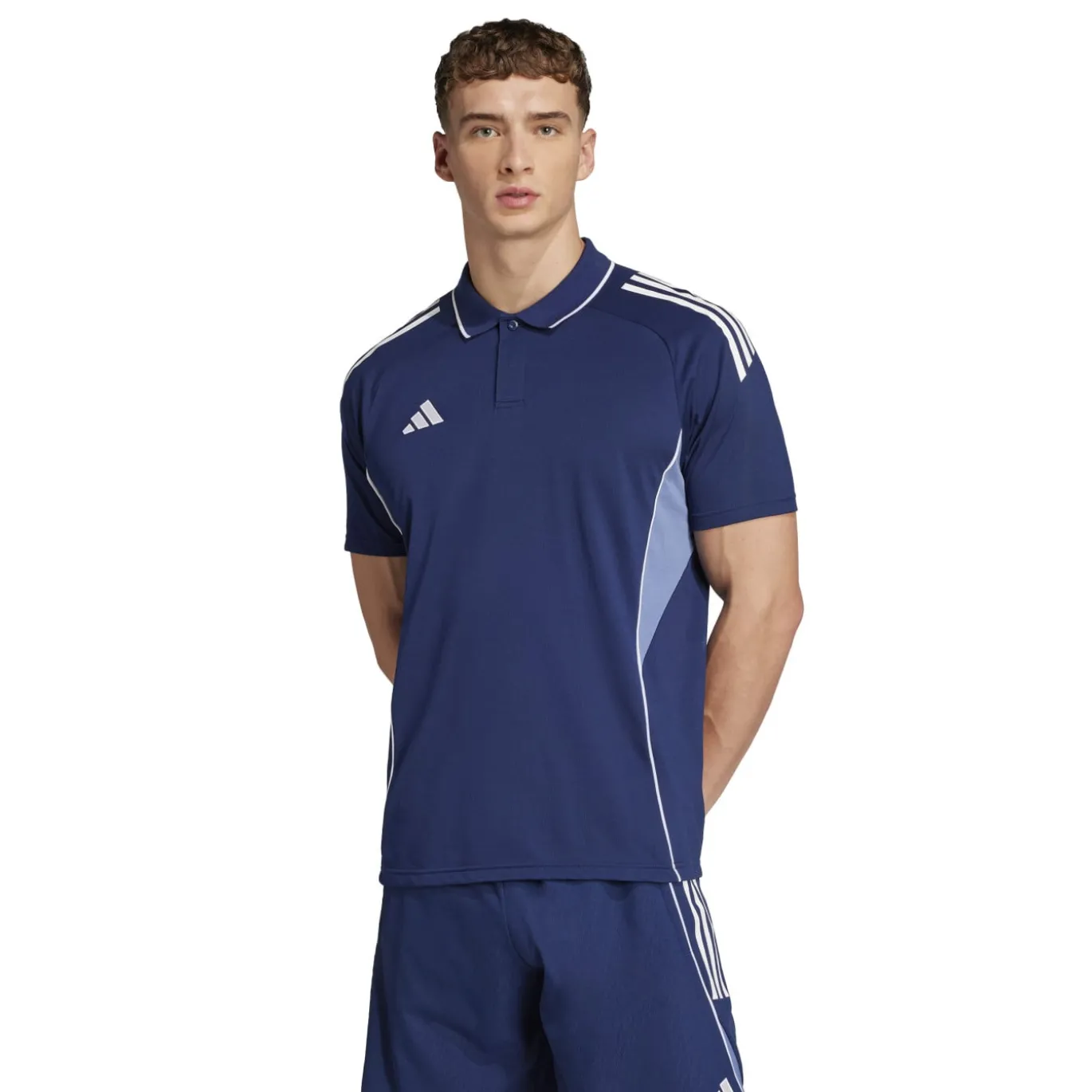 adidas Tiro 25 Competition Polo Donkerblauw Lichtblauw