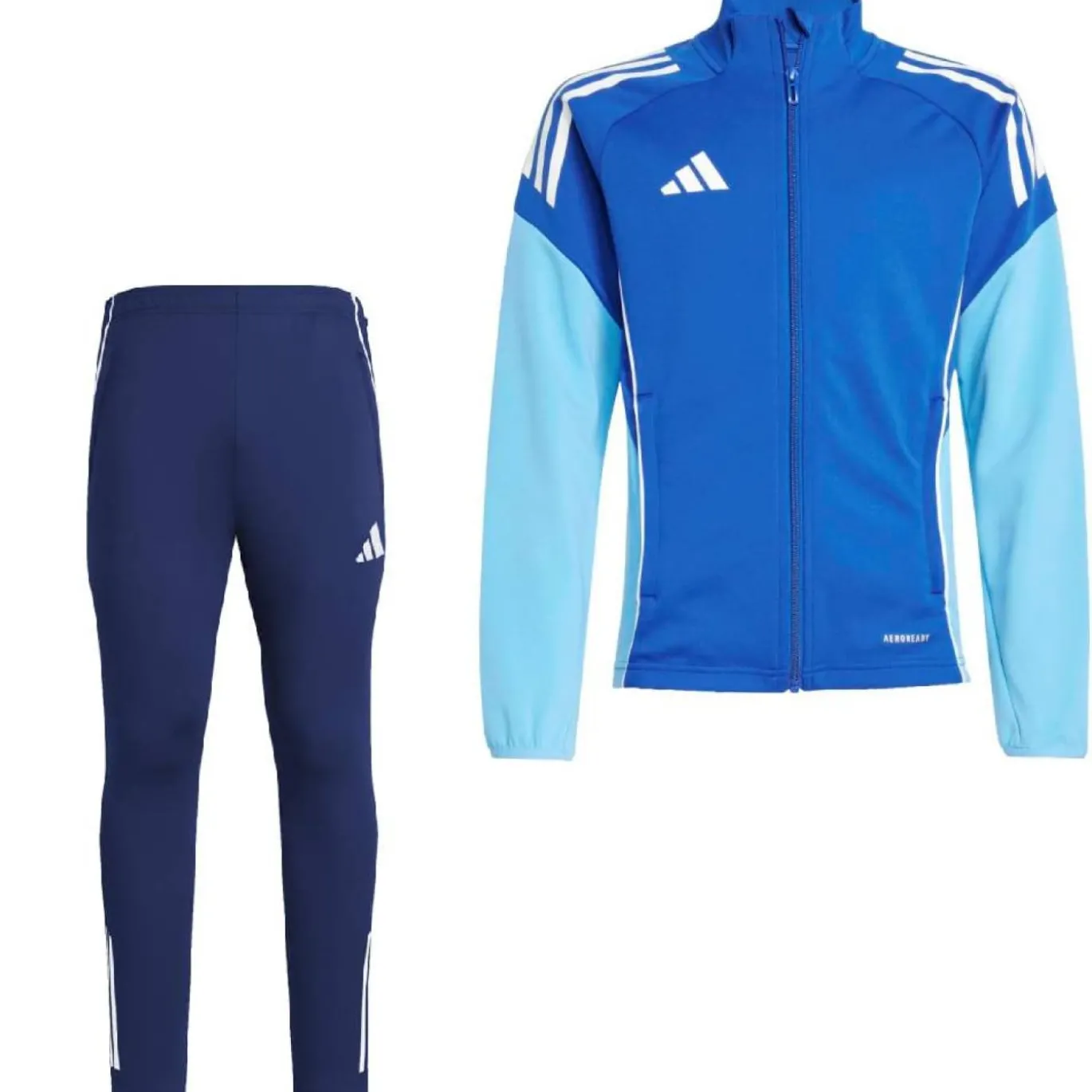 adidas Tiro 25 Competition Trainingspak Full-Zip Kids Blauw Lichtblauw Donkerblauw
