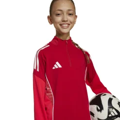 adidas Tiro 25 Competition Trainingspak 1/4-Zip Kids Rood Zwart Grijs