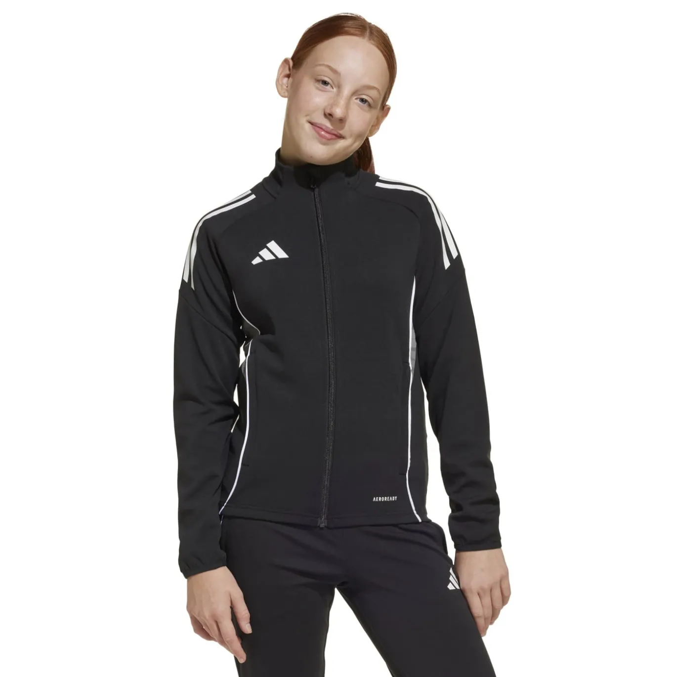 adidas Tiro 25 Competition Trainingspak Full-Zip Kids Zwart Wit Grijs
