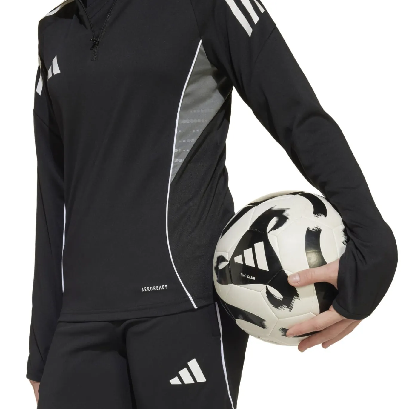 adidas Tiro 25 Competition Trainingspak 1/4-Zip Kids Zwart Wit Grijs