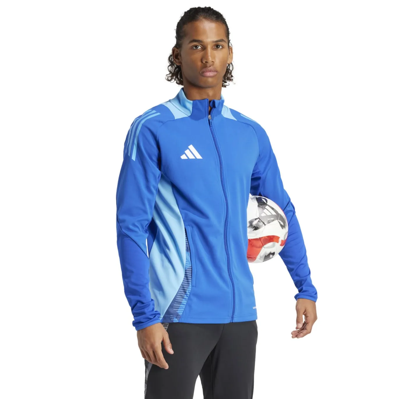 adidas Tiro 24 Competition Trainingspak Full-Zip Blauw Donkerblauw Lichtblauw