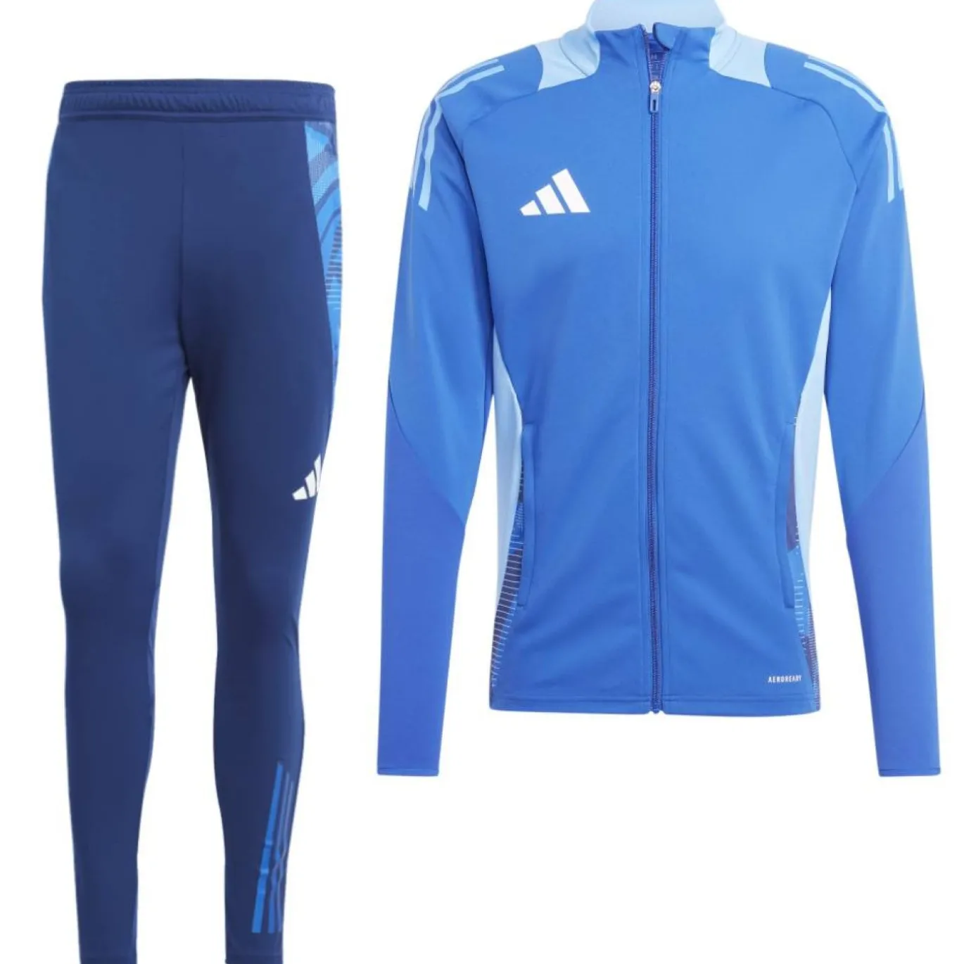 adidas Tiro 24 Competition Trainingspak Full-Zip Blauw Donkerblauw Lichtblauw