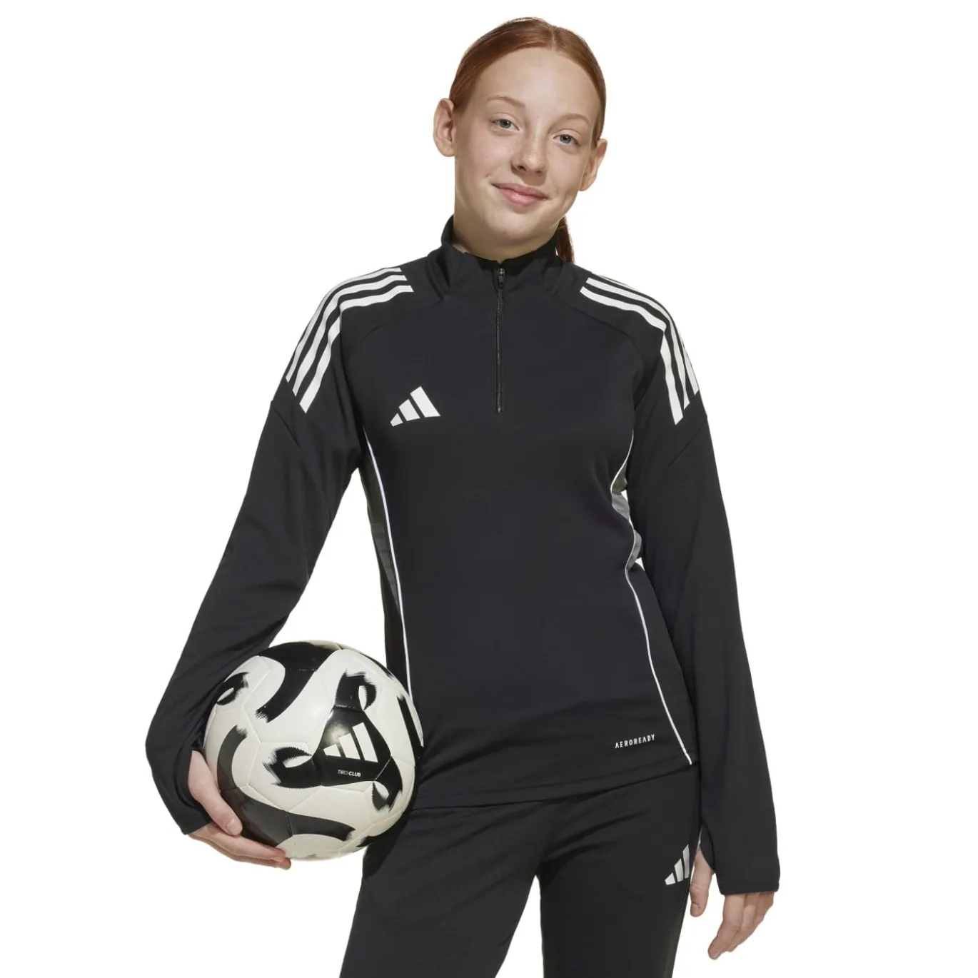 adidas Tiro 25 Competition Trainingstrui 1/4-Zip Kids Zwart Wit Grijs
