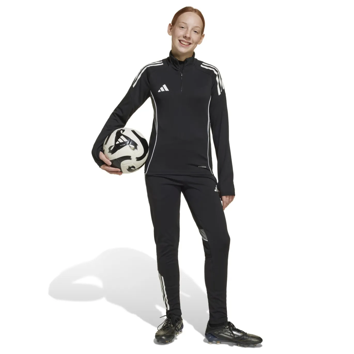 adidas Tiro 25 Competition Trainingstrui 1/4-Zip Kids Zwart Wit Grijs