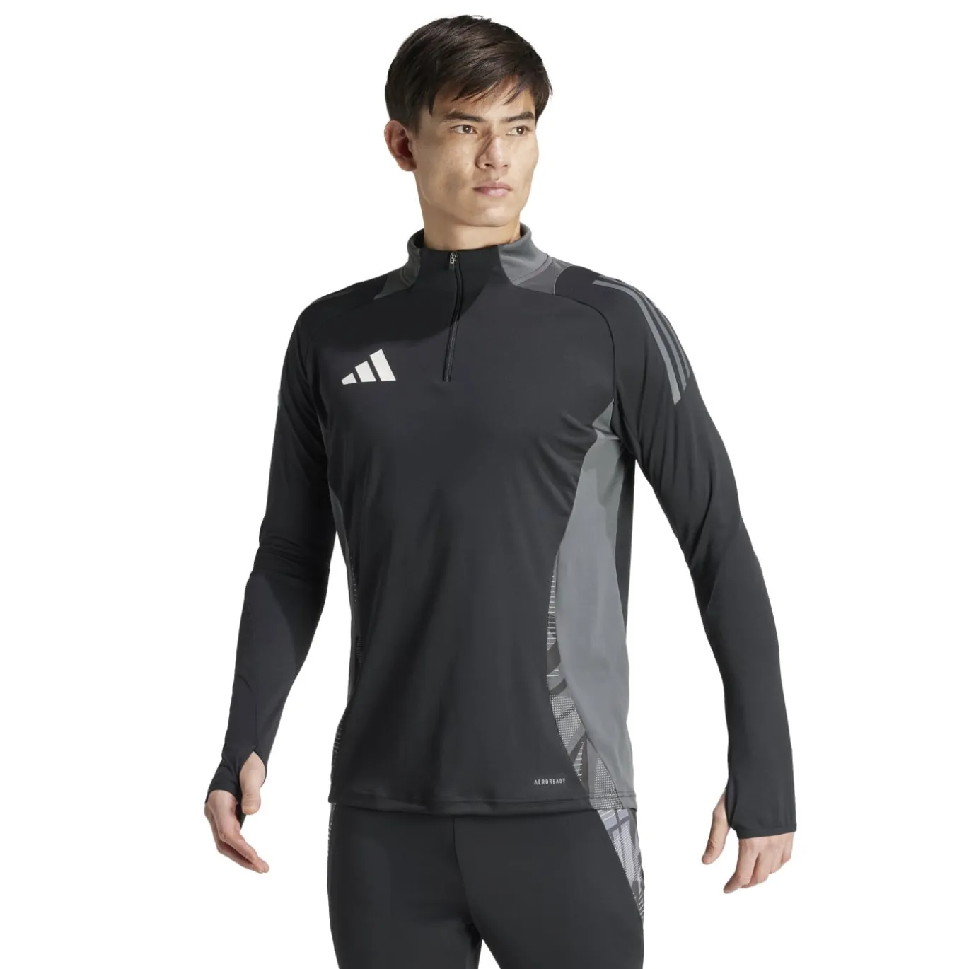 adidas Tiro 24 Competition Trainingstrui 1/4-Zip Zwart Donkergrijs