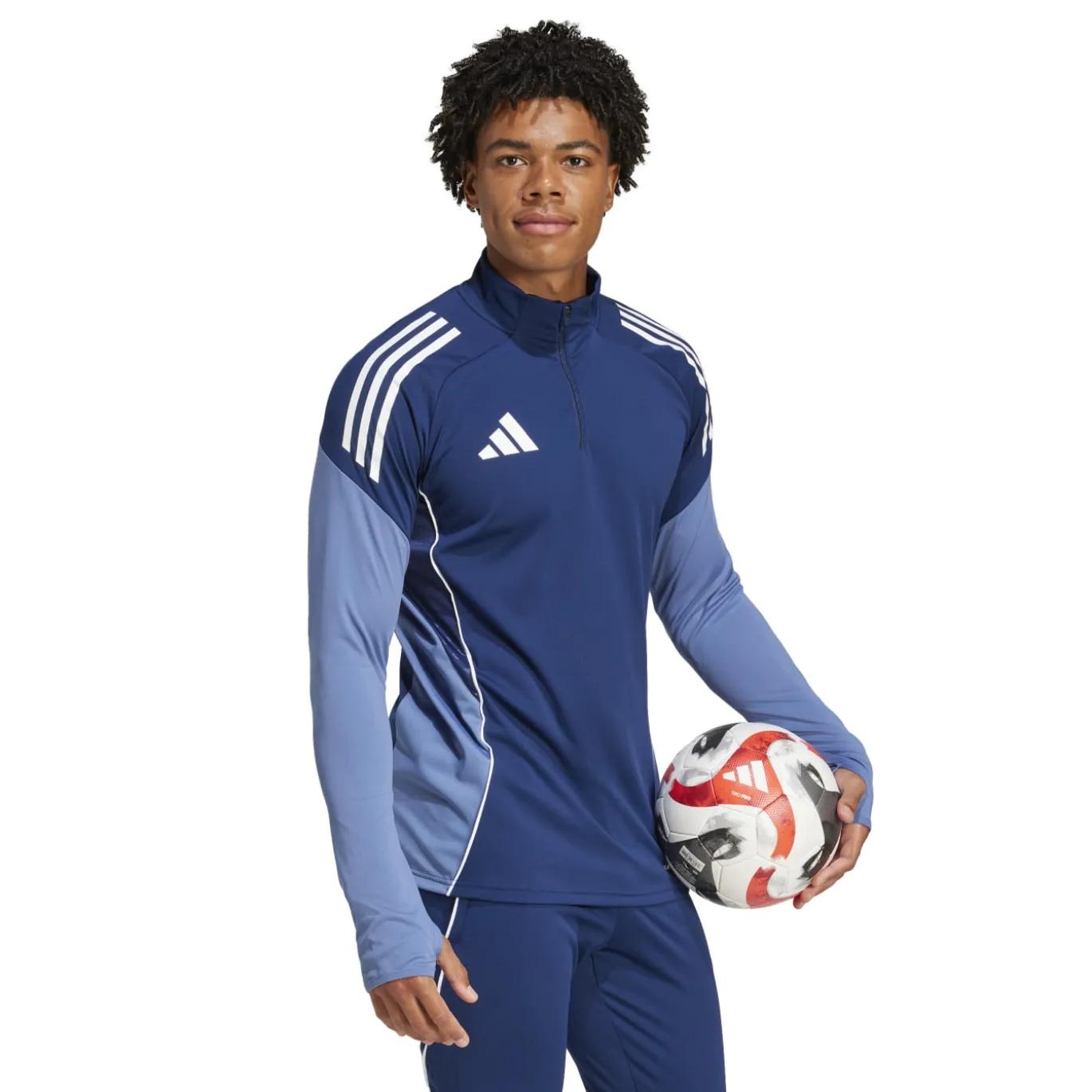 adidas Tiro 25 Competition Trainingstrui 1/4-Zip Donkerblauw Lichtblauw Wit