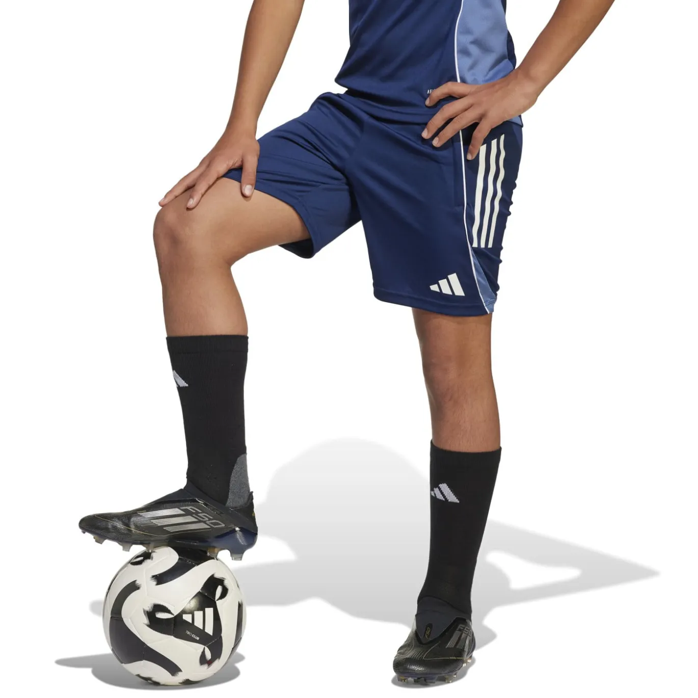adidas Tiro 25 Competition Trainingsset Kids Donkerblauw Wit
