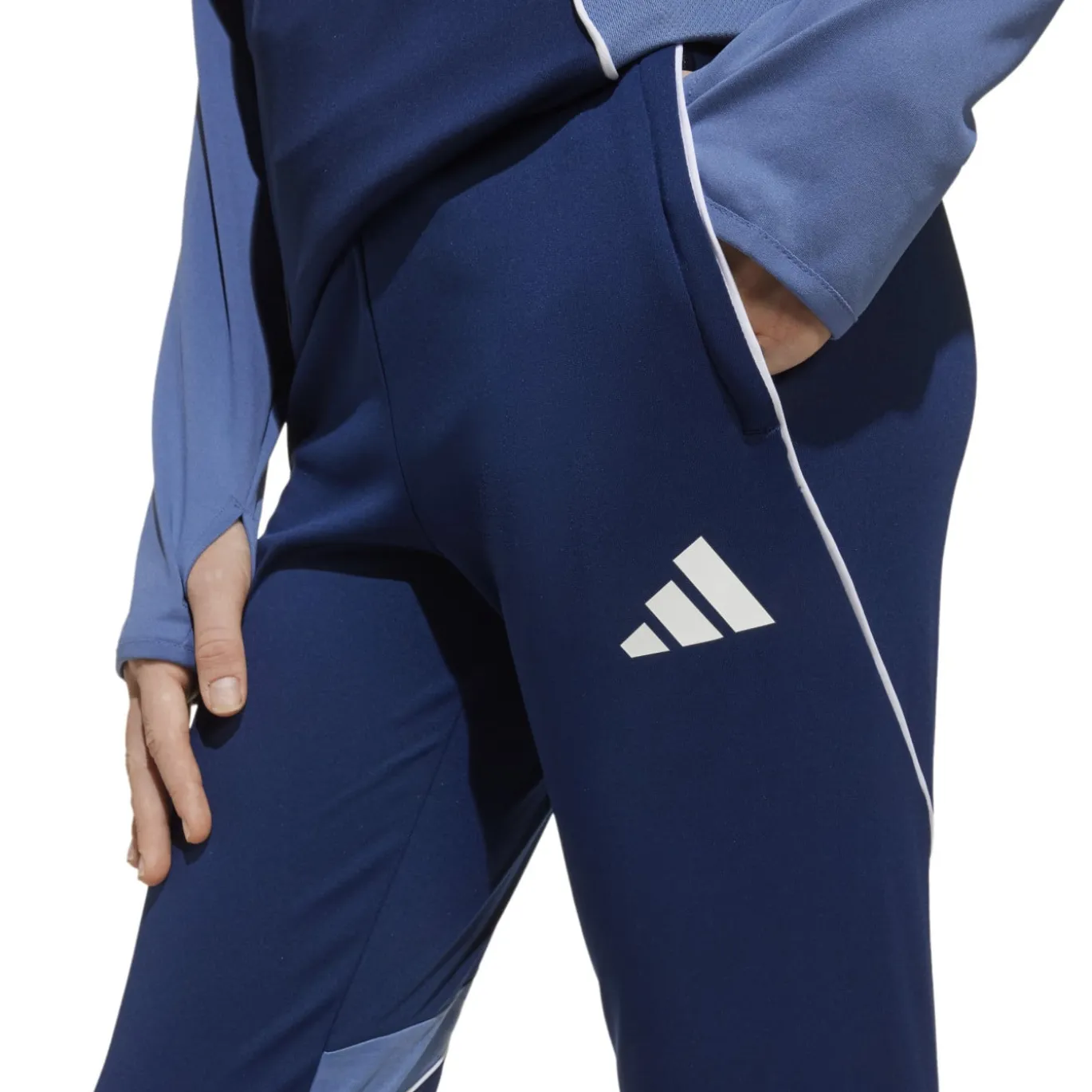 adidas Tiro 25 Competition Trainingsbroek Kids Donkerblauw Lichtblauw Wit