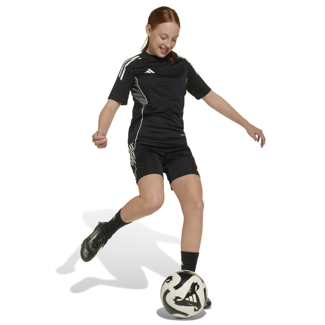 adidas Tiro 25 Competition Trainingsbroekje Kids Zwart Wit Grijs