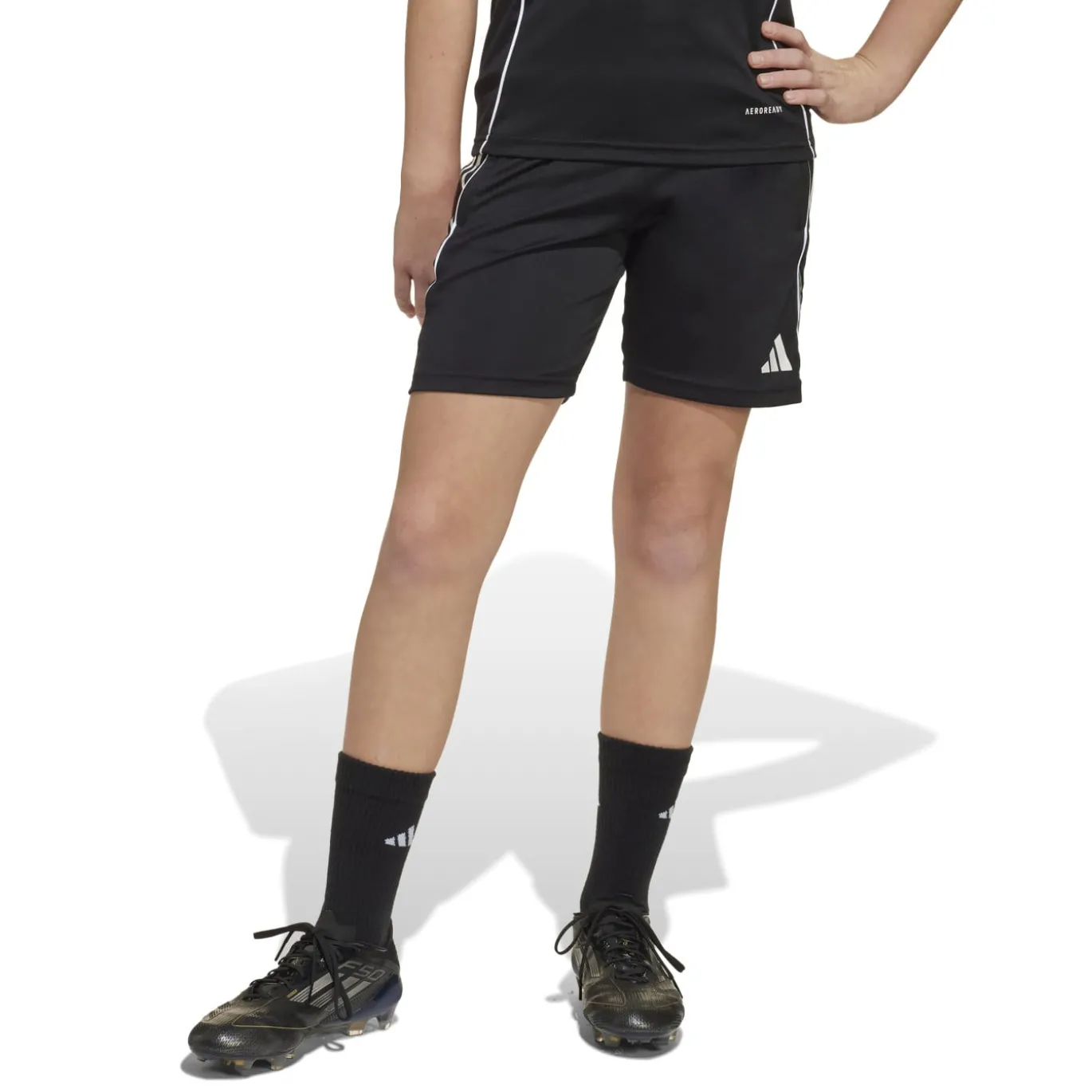 adidas Tiro 25 Competition Trainingsbroekje Kids Zwart Wit Grijs