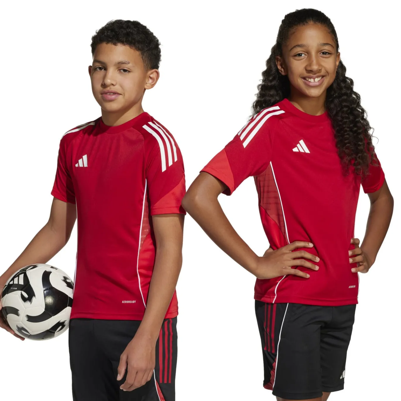 adidas Tiro 25 Competition Trainingsshirt Kids Rood Wit