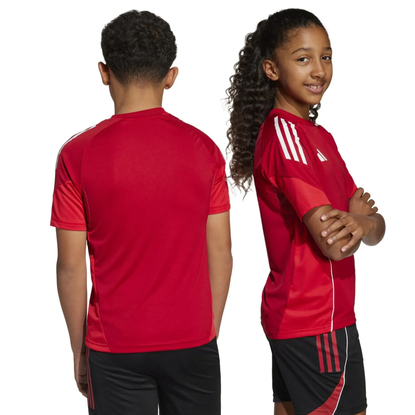 adidas Tiro 25 Competition Trainingsshirt Kids Rood Wit