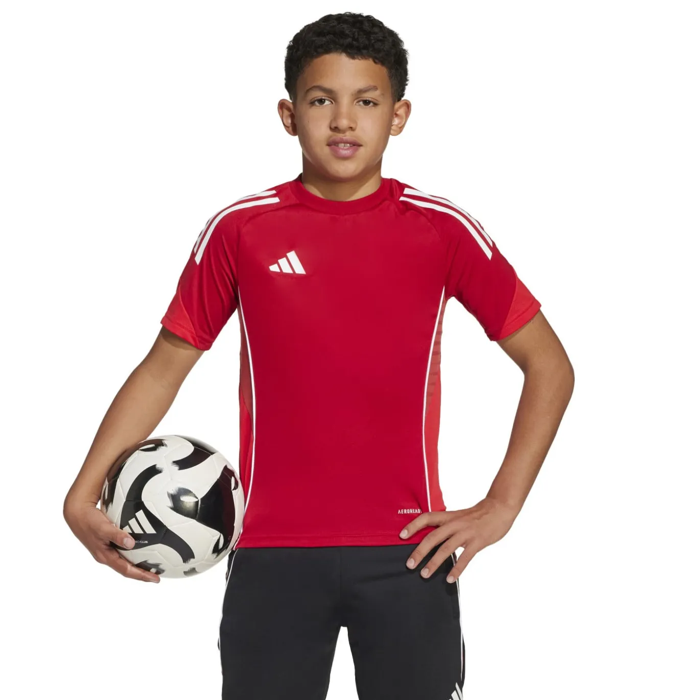 adidas Tiro 25 Competition Trainingsshirt Kids Rood Wit