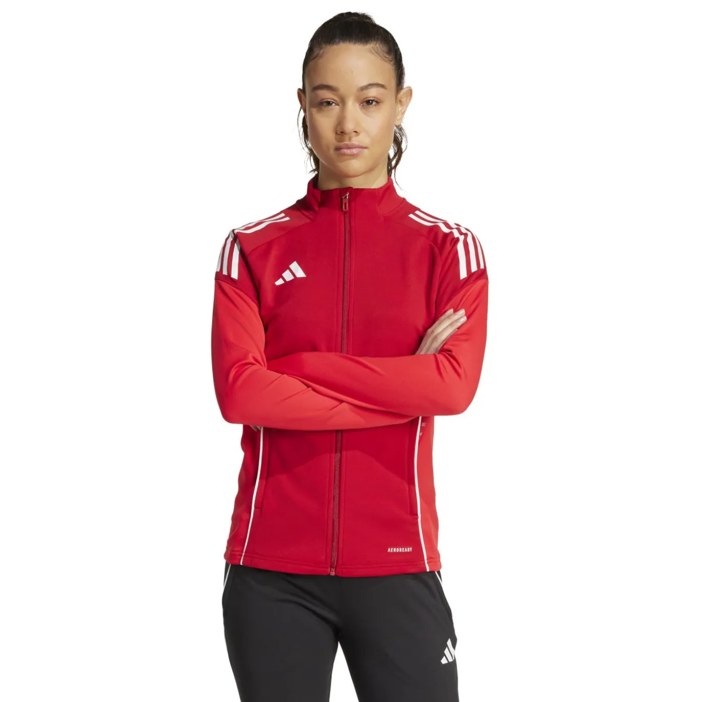 adidas Tiro 25 Competition Trainingspak Full-Zip Dames Rood Zwart Wit