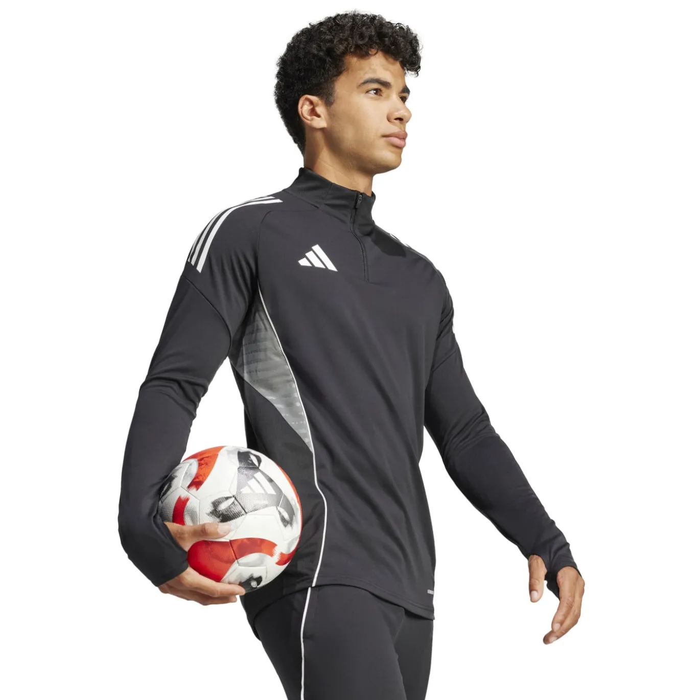 adidas Tiro 25 Competition Trainingspak 1/4-Zip Zwart Wit Grijs