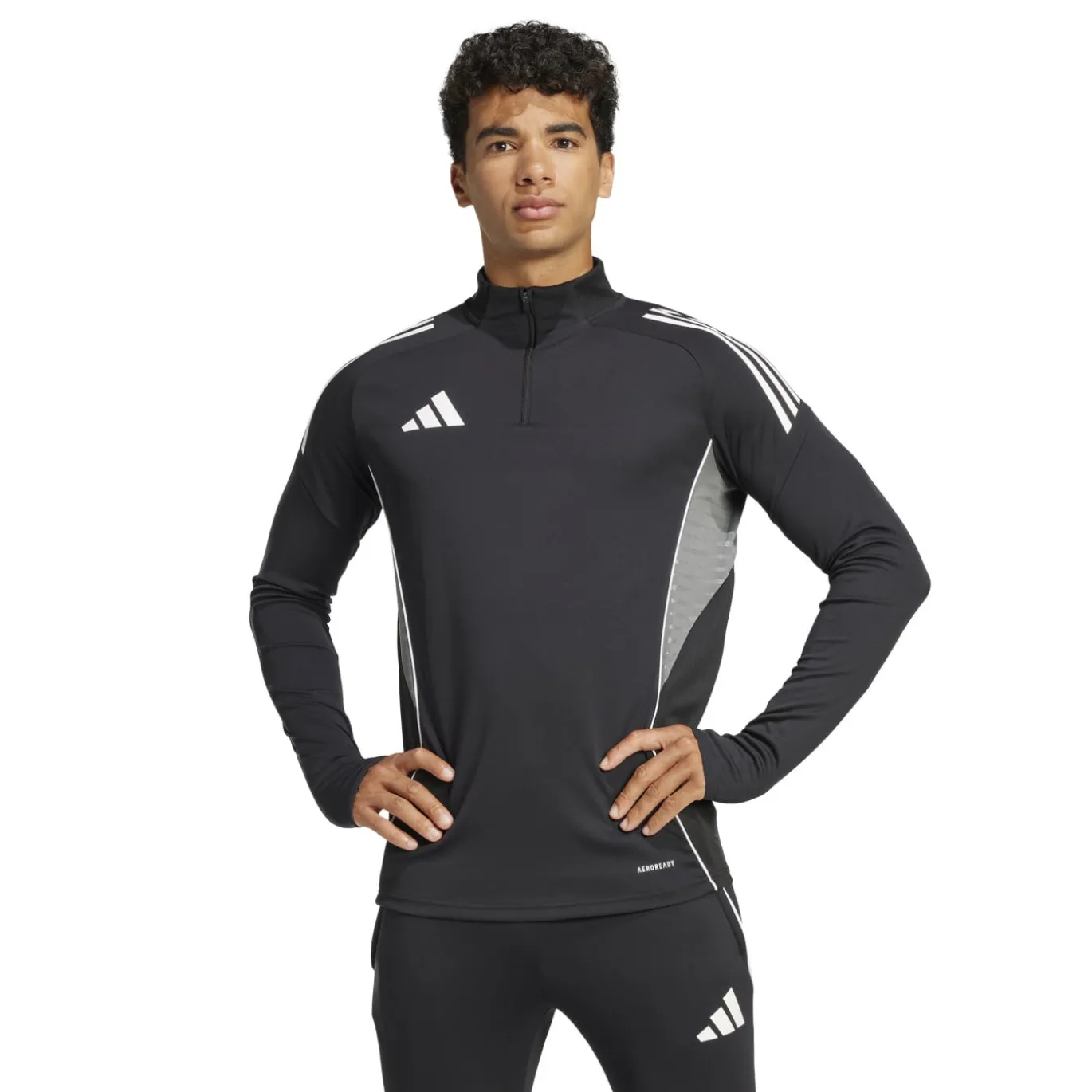 adidas Tiro 25 Competition Trainingspak 1/4-Zip Zwart Wit Grijs