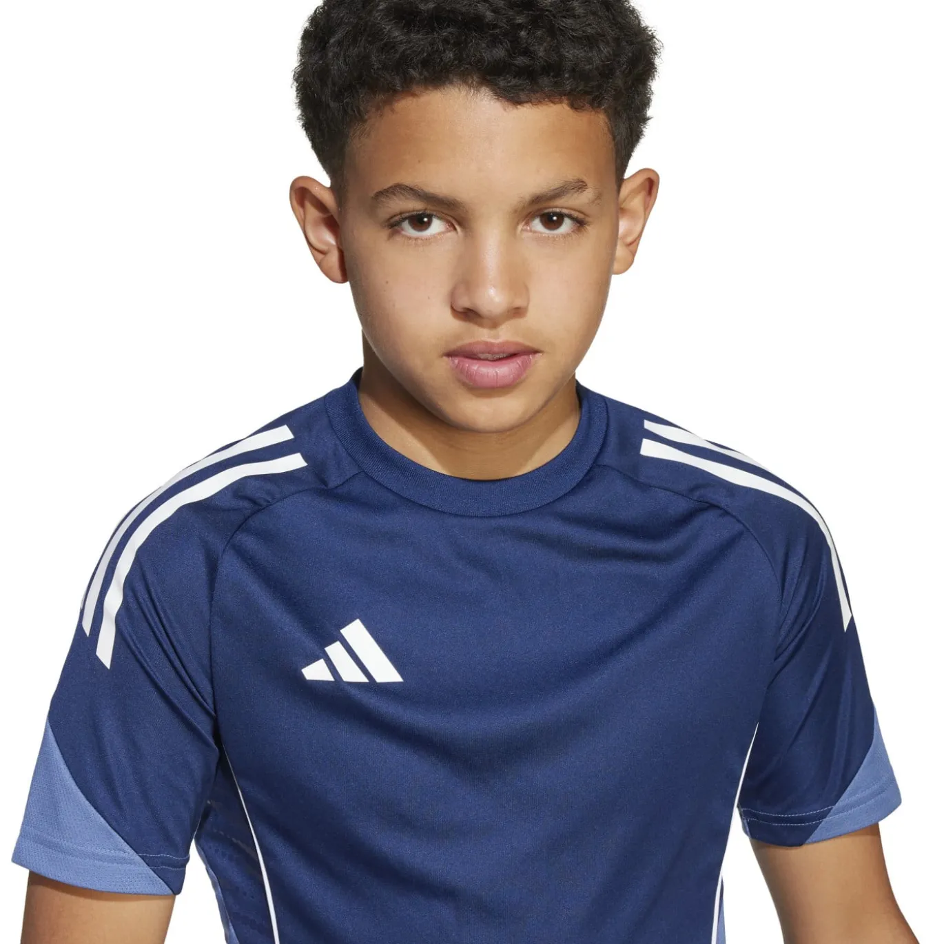 adidas Tiro 25 Competition Trainingsshirt Kids Donkerblauw Wit