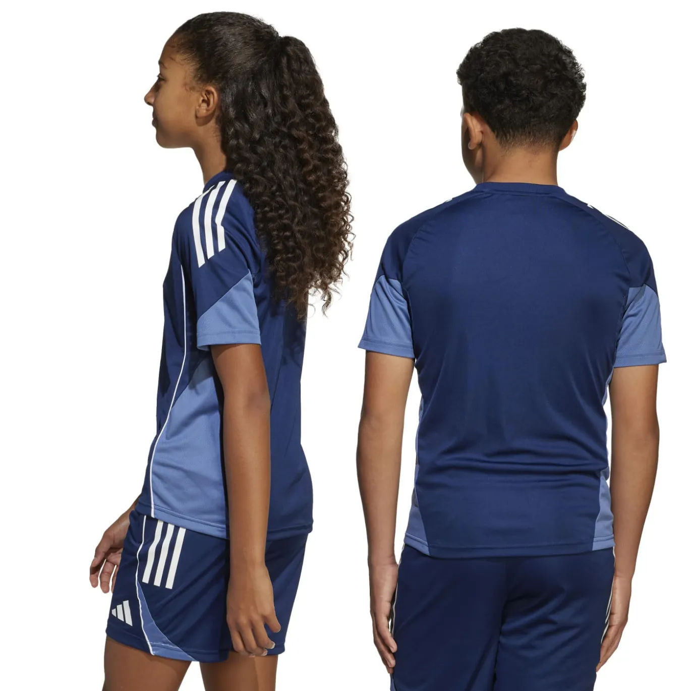 adidas Tiro 25 Competition Trainingsshirt Kids Donkerblauw Wit