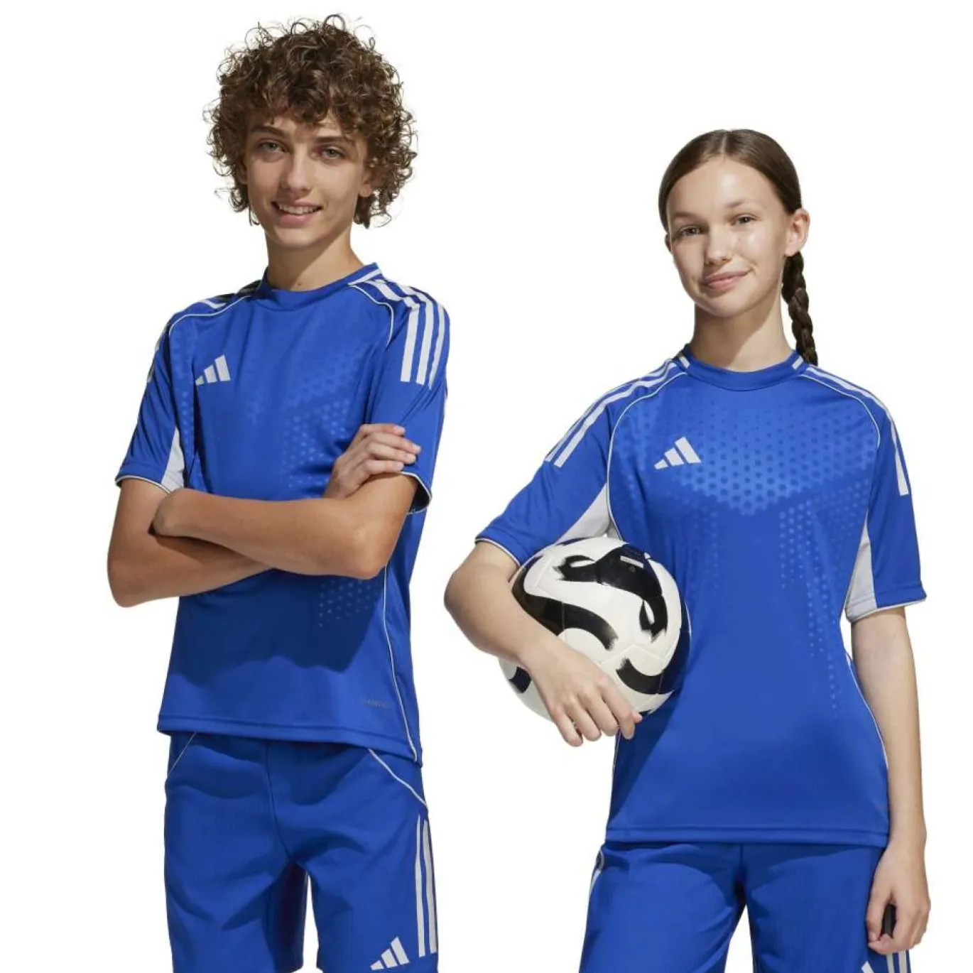 adidas Tiro 25 Competition Voetbalshirt Kids Blauw Wit