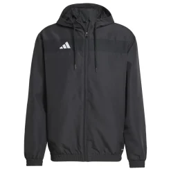 adidas Tiro 25 Essential Trainingsjack Woven Hooded Zwart Wit