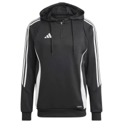 adidas Tiro 24 Hooded Trainingstrui 1/4-Zip Zwart Wit