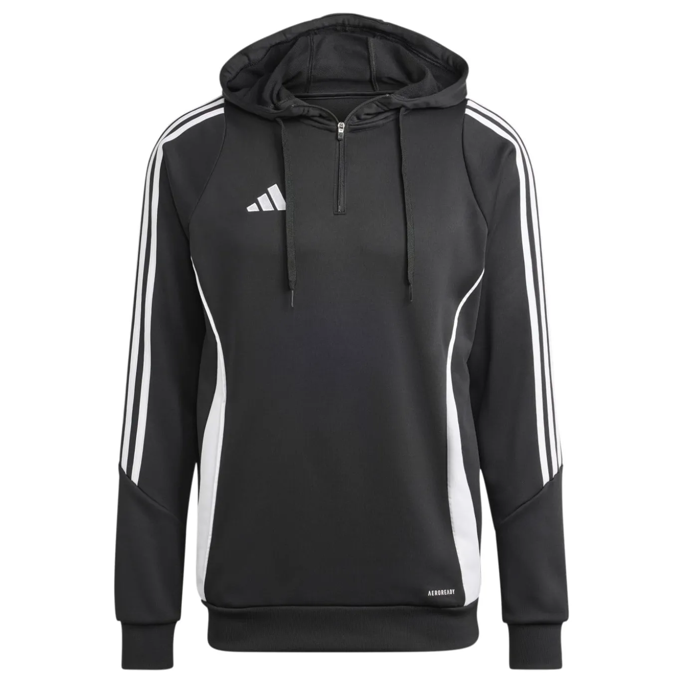 adidas Tiro 24 Hooded Trainingstrui 1/4-Zip Zwart Wit