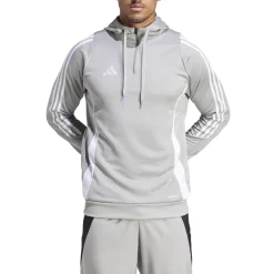 adidas Tiro 24 Hooded Trainingstrui 1/4-Zip Lichtgrijs Wit