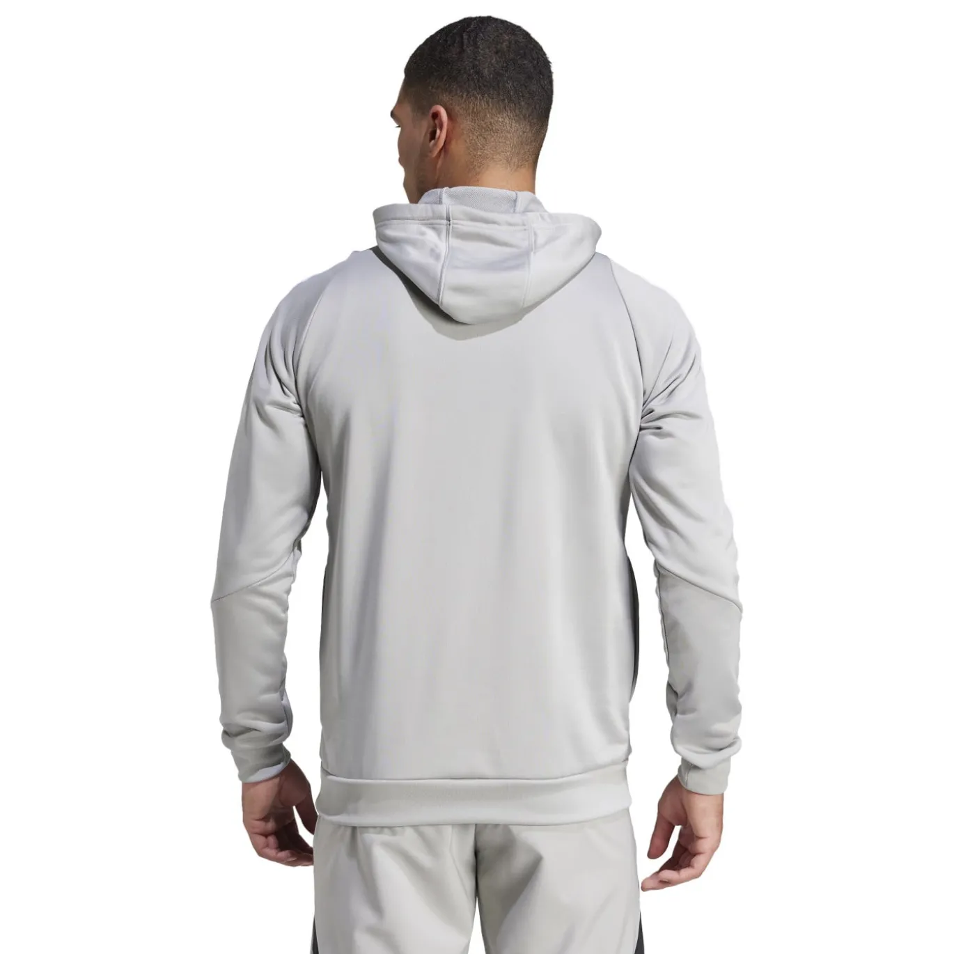 adidas Tiro 24 Hooded Trainingstrui 1/4-Zip Lichtgrijs Wit
