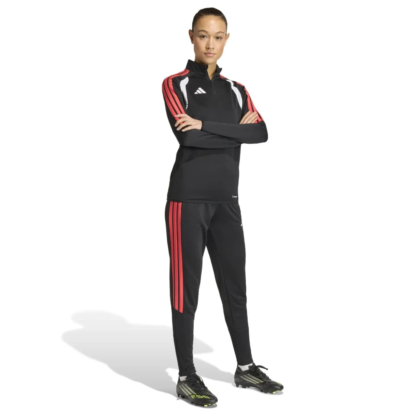 adidas Tiro 26 League Regular Trainingsbroek Dames Zwart Rood