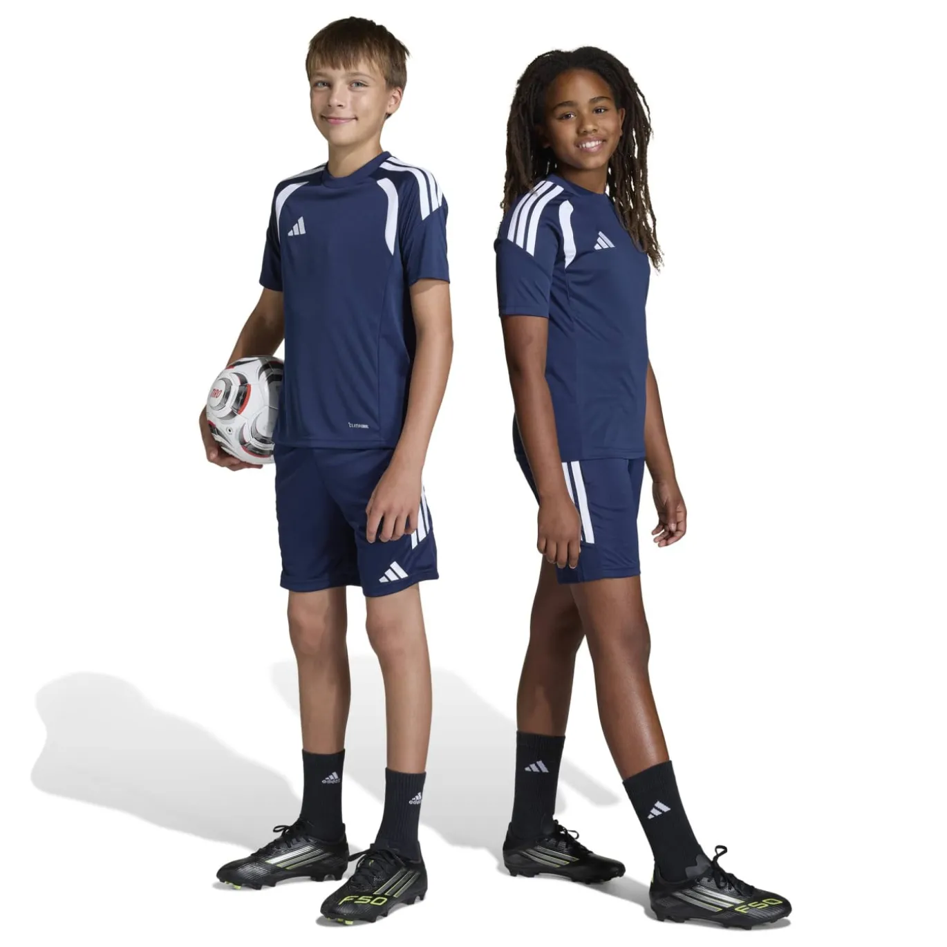adidas Tiro 26 League Trainingsbroekje Kids Donkerblauw Wit