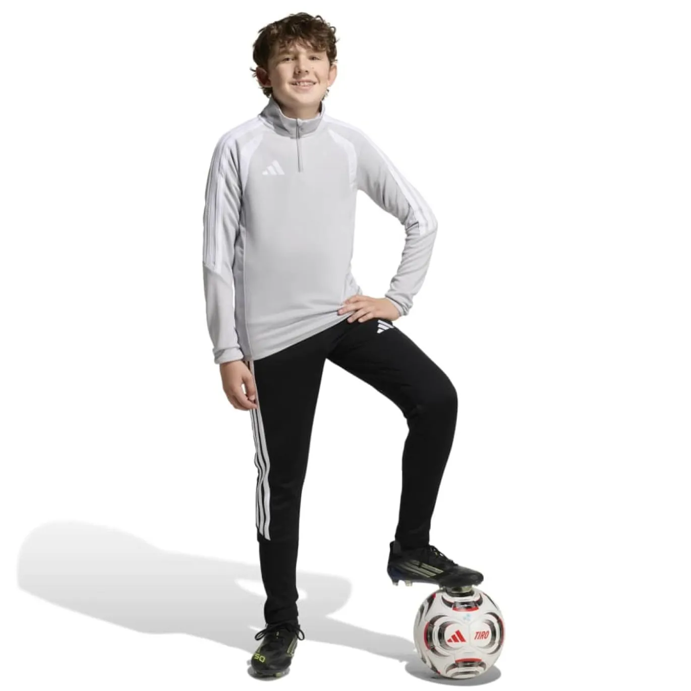adidas Tiro 26 League Trainingspak 1/4-Zip Kids Grijs Zwart