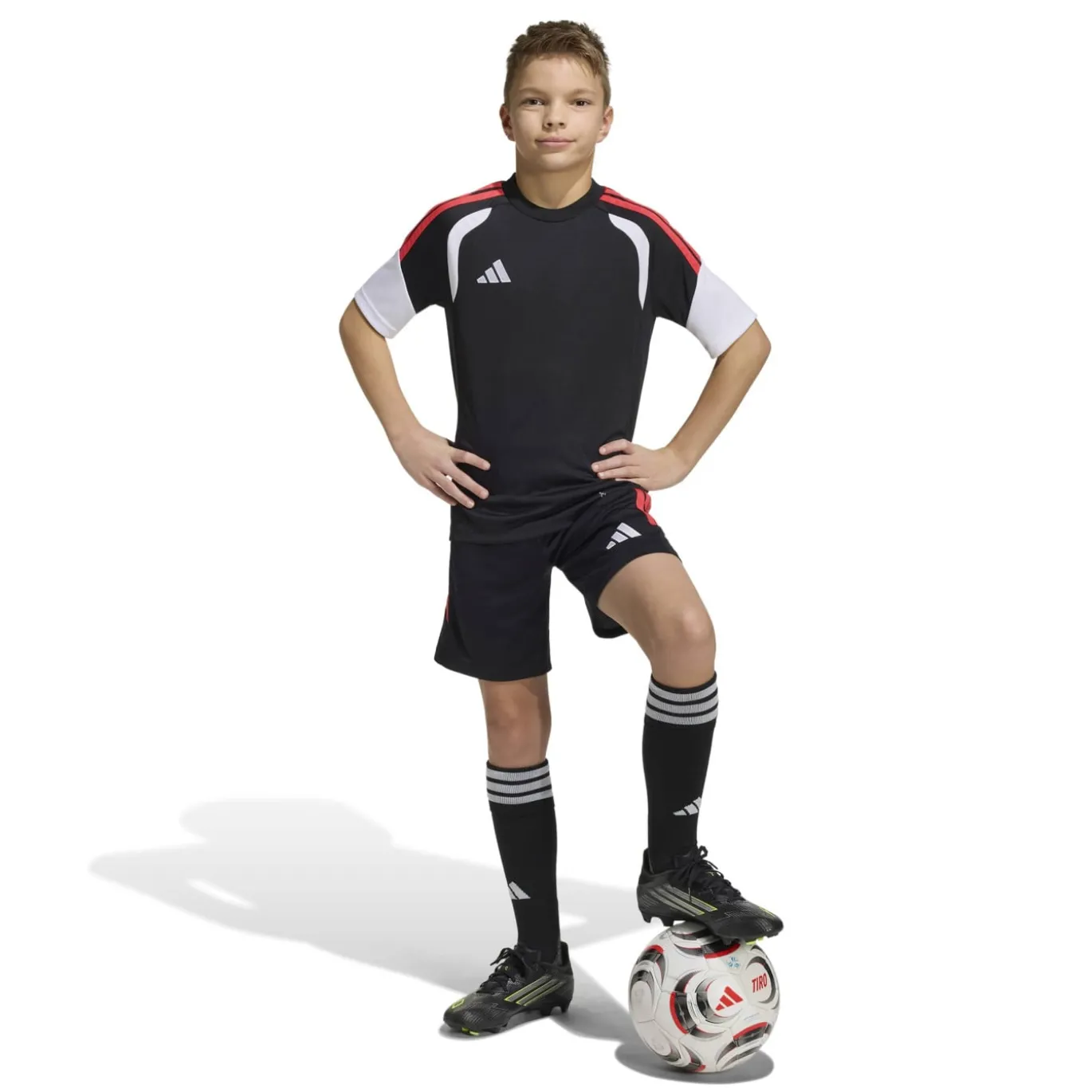 adidas Tiro 26 League Voetbalbroekje Kids Zwart Lichtrood