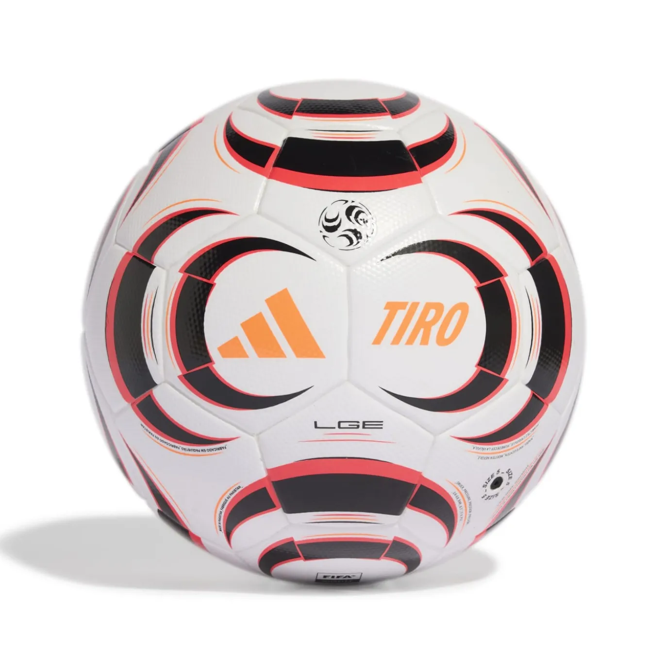 adidas Tiro League Voetbal Maat 4-5 Wit Zwart Felrood Oranje