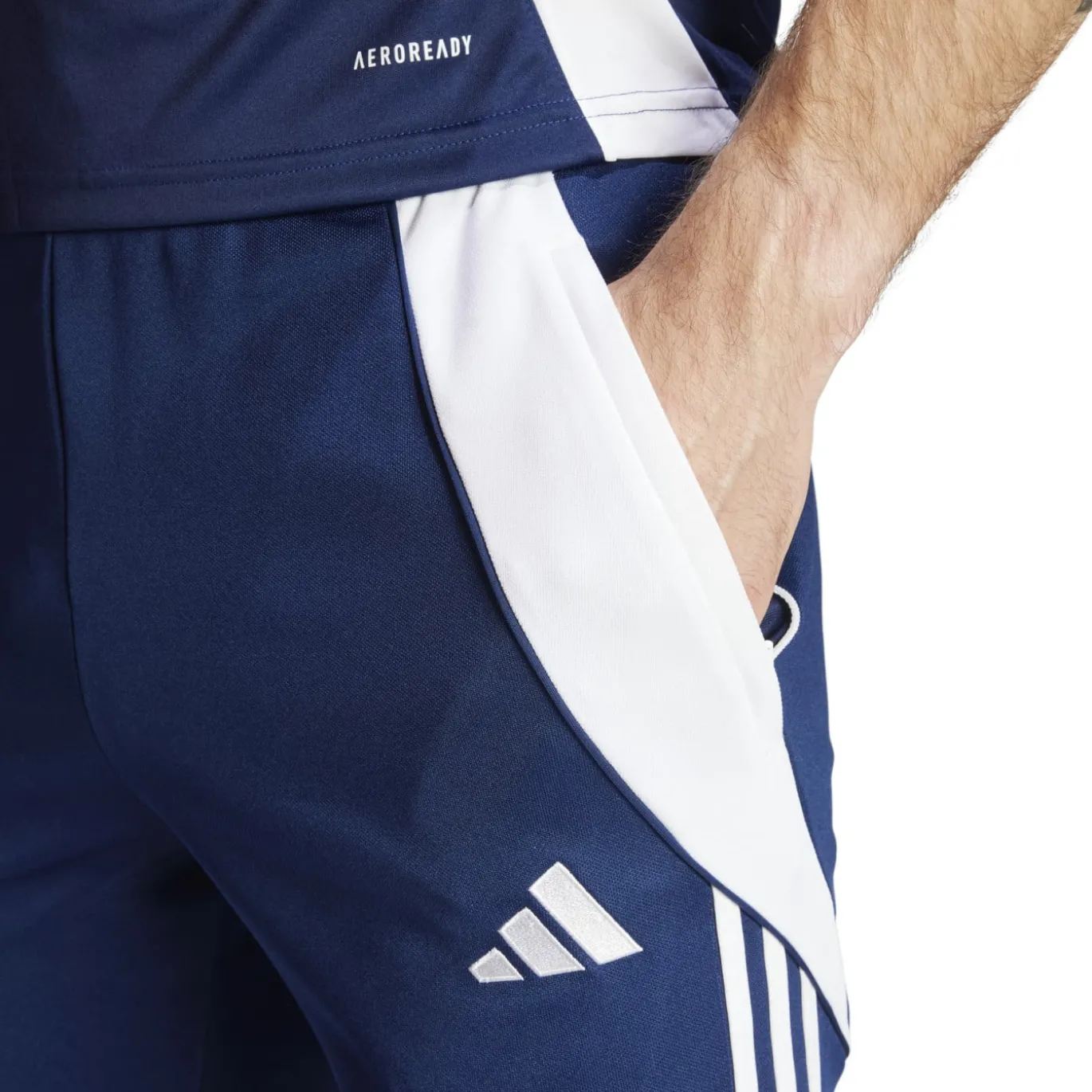 adidas Tiro 24 Slim Trainingsbroek Donkerblauw Wit