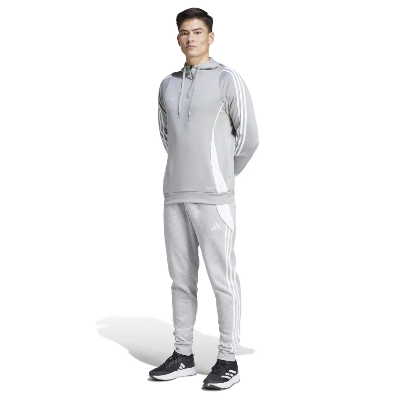 adidas Tiro 24 Sweat Trainingsbroek Lichtgrijs Wit