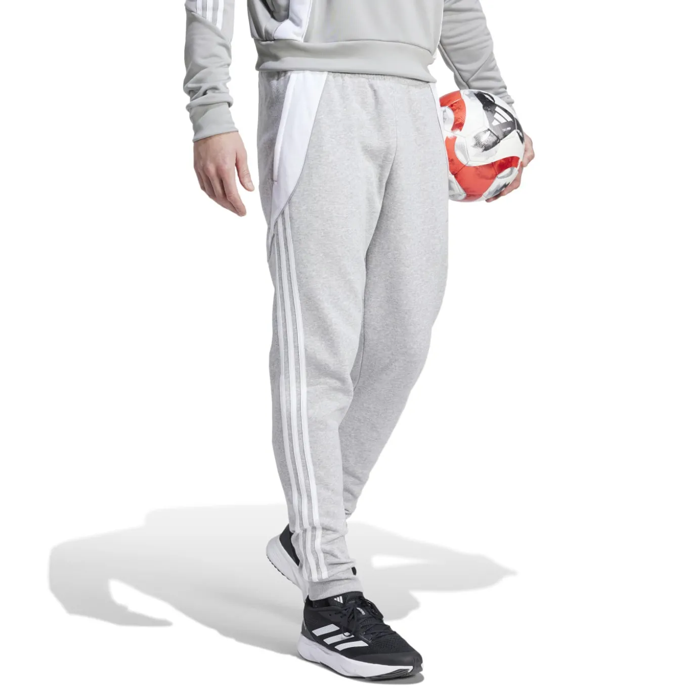 adidas Tiro 24 Sweat Trainingsbroek Lichtgrijs Wit