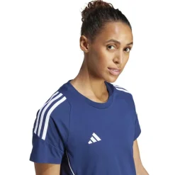 adidas Tiro 24 Sweat T-Shirt Dames Donkerblauw Wit