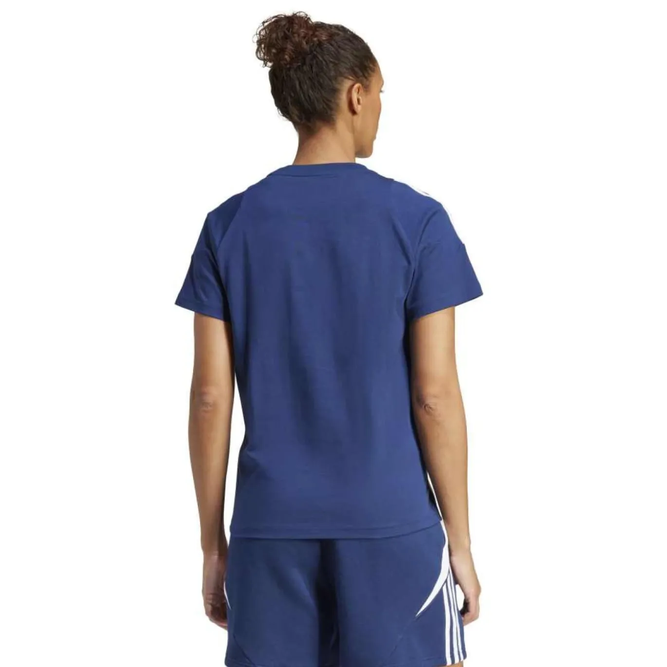 adidas Tiro 24 Sweat T-Shirt Dames Donkerblauw Wit