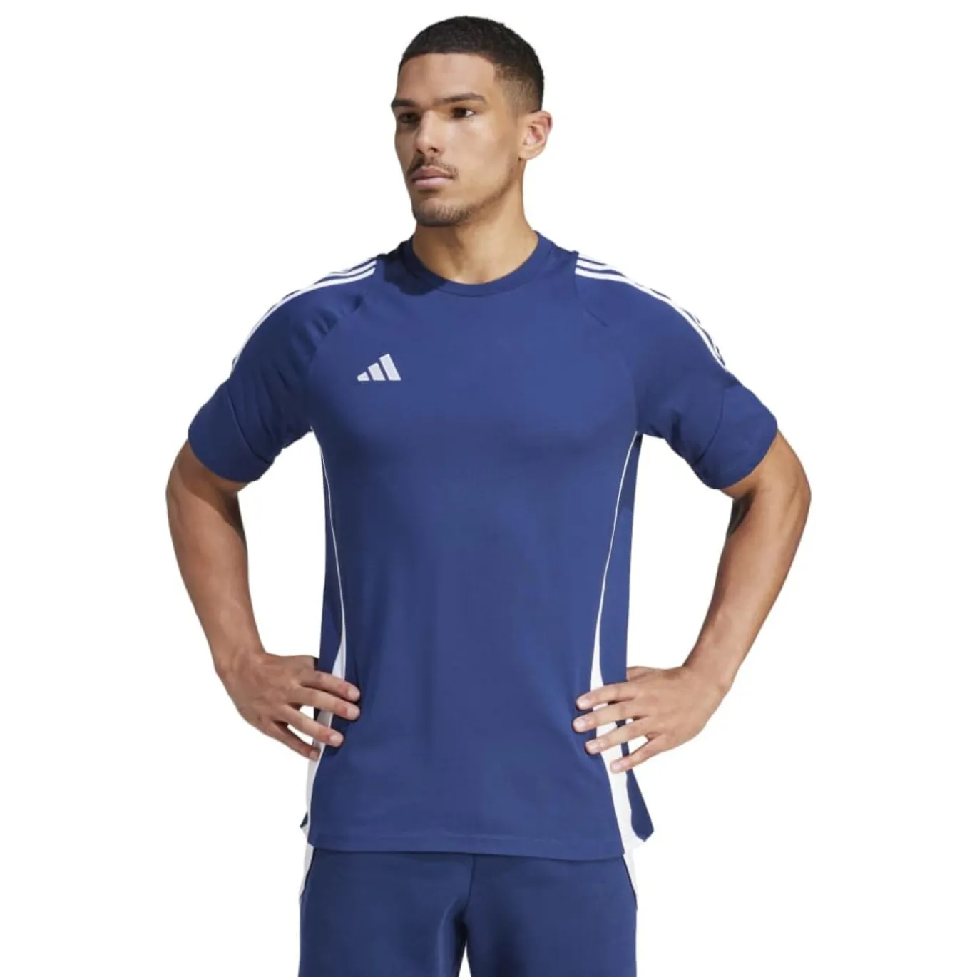 adidas Tiro 24 Sweat T-Shirt Donkerblauw Wit