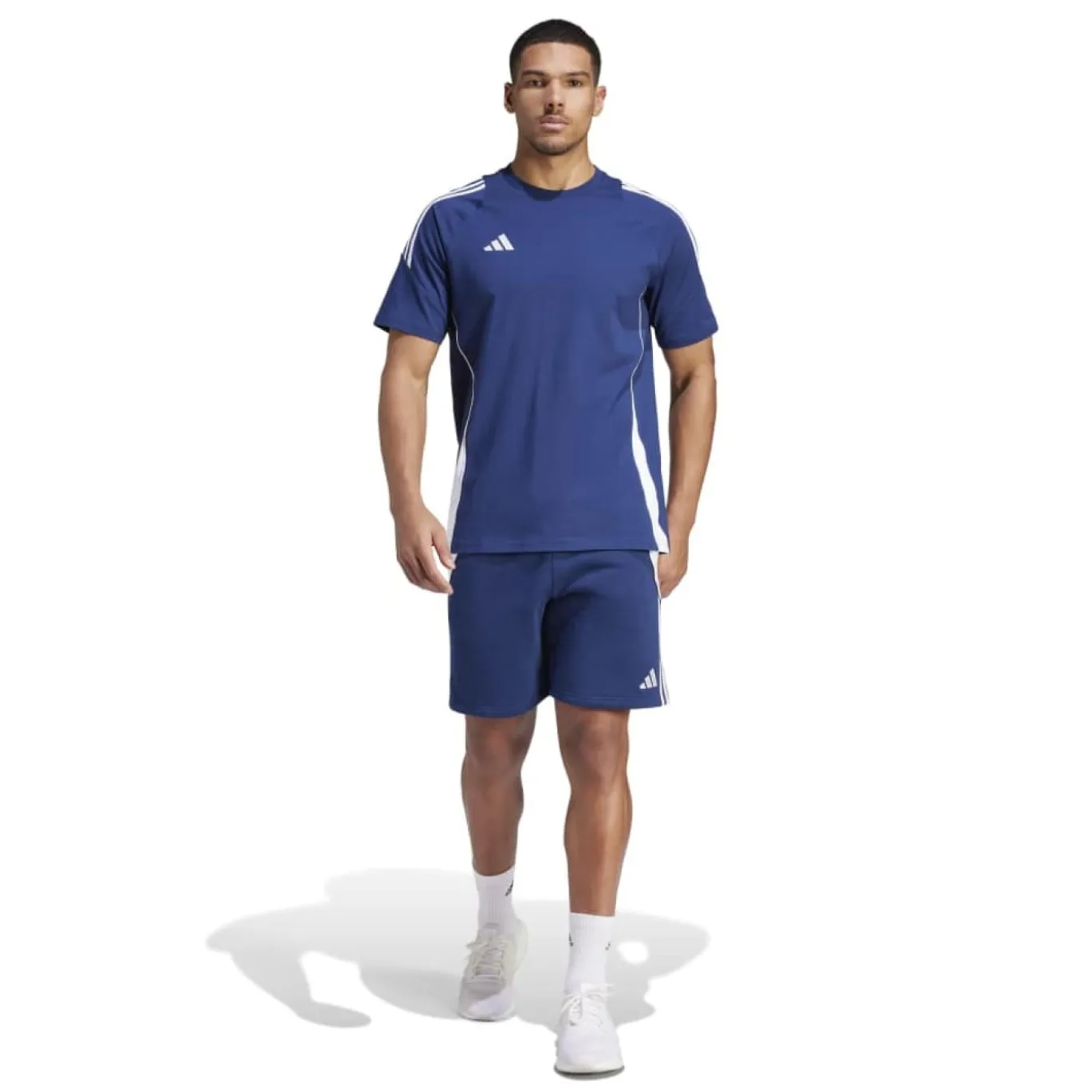 adidas Tiro 24 Sweat T-Shirt Donkerblauw Wit
