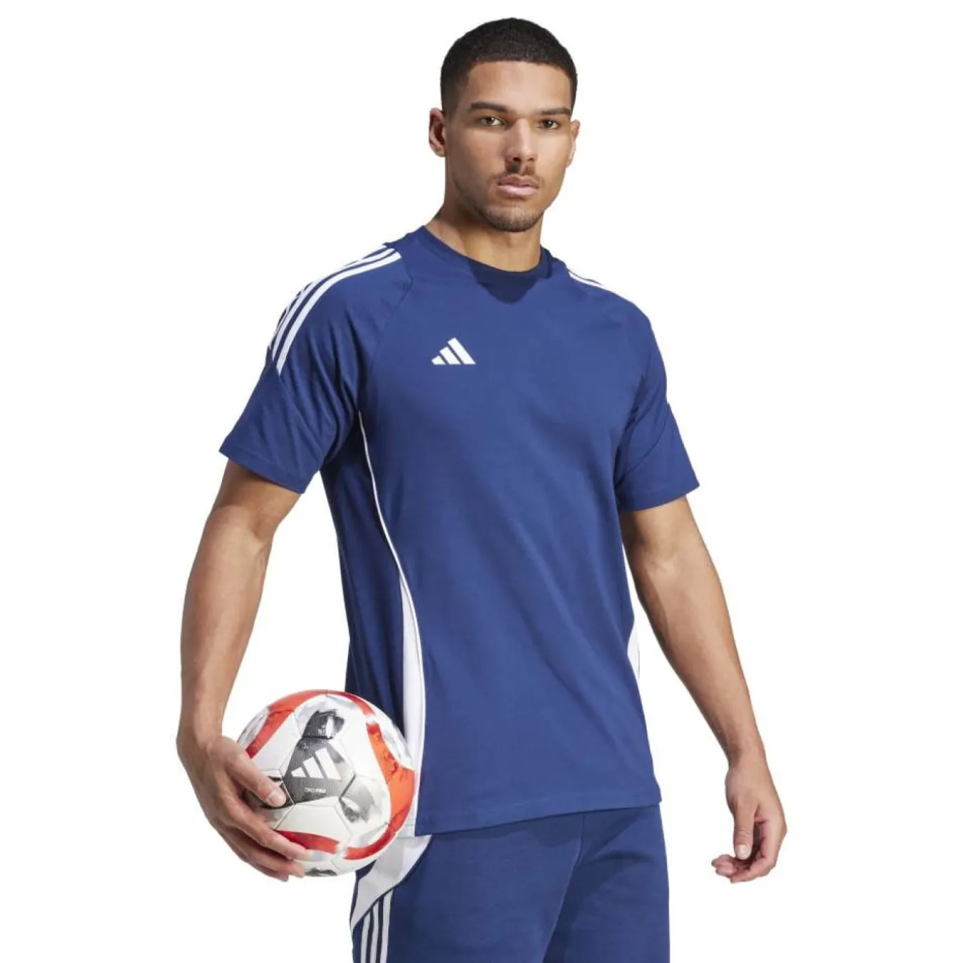 adidas Tiro 24 Sweat T-Shirt Donkerblauw Wit