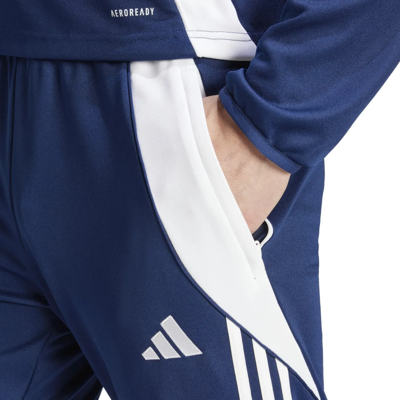 adidas Tiro 24 Trainingsbroek Donkerblauw Wit
