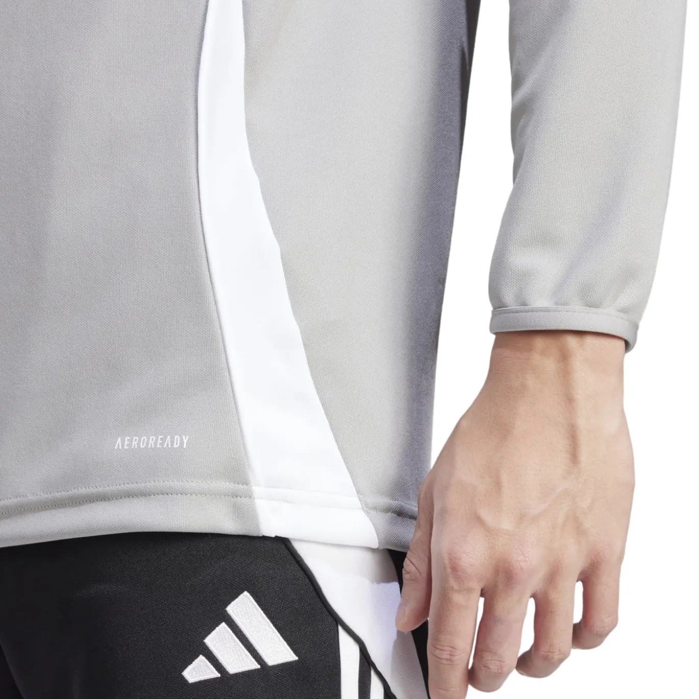 adidas Tiro 24 Trainingspak 1/4-Zip Lichtgrijs Zwart Wit