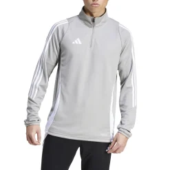 adidas Tiro 24 Trainingstrui 1/4-Zip Lichtgrijs Wit